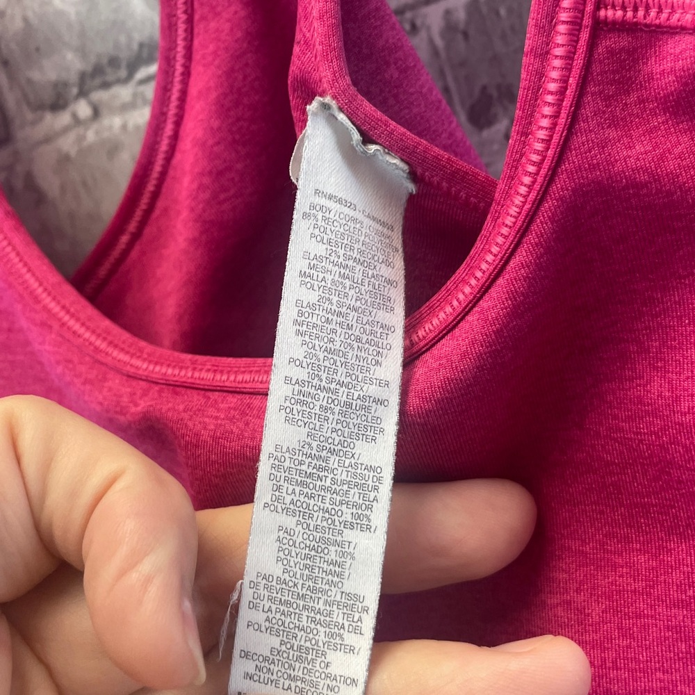 Nike‎ Women's Fuchsia and Black Sports Bra - Picture 5 of 6